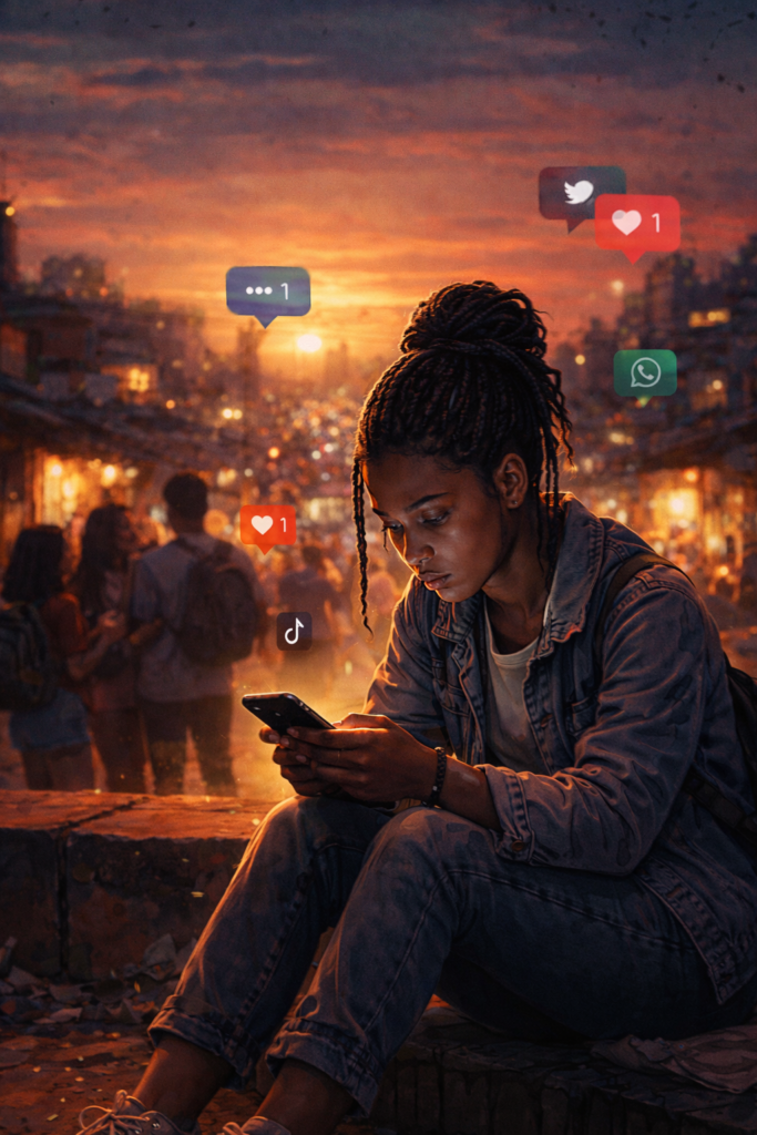 Connected online, alone in real life.