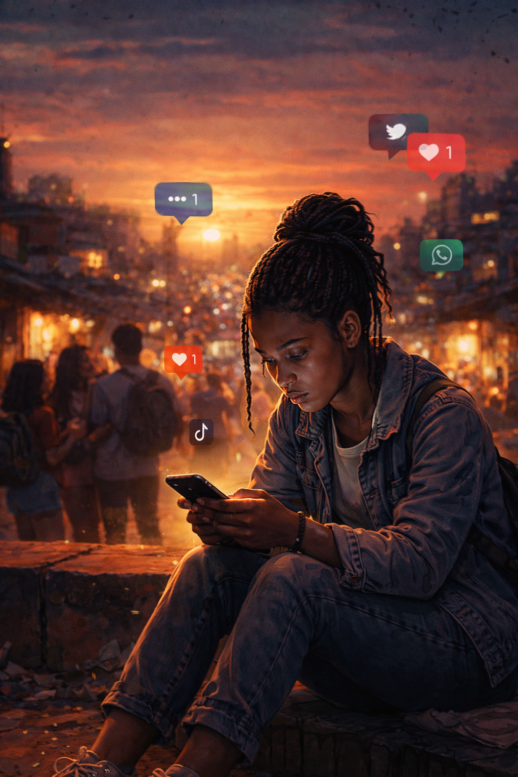 Connected online, alone in real life.